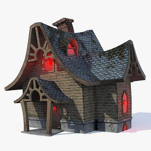 cartoon house 3d model