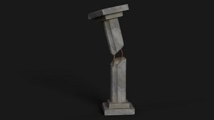 Broken Ancient Stone Pillar