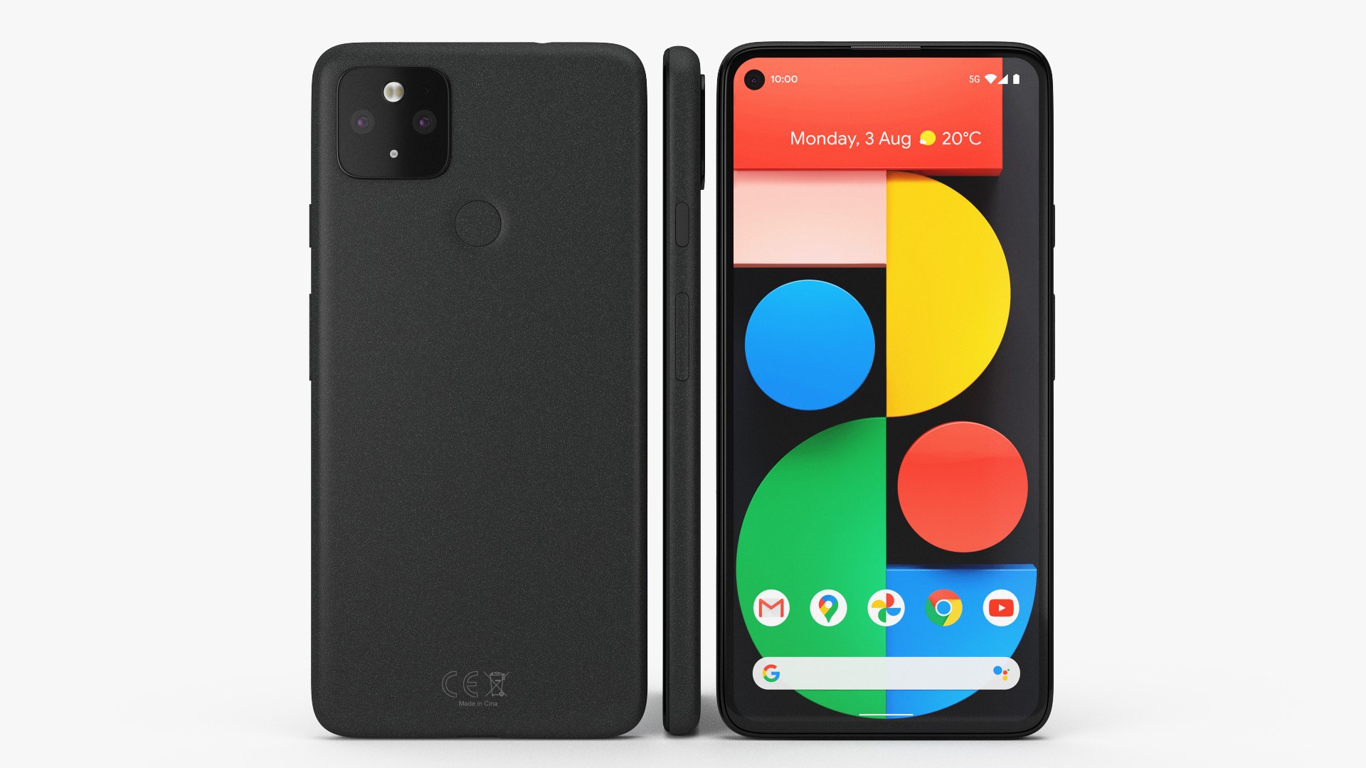 5G Mobile Phone Just Black 3D model preview