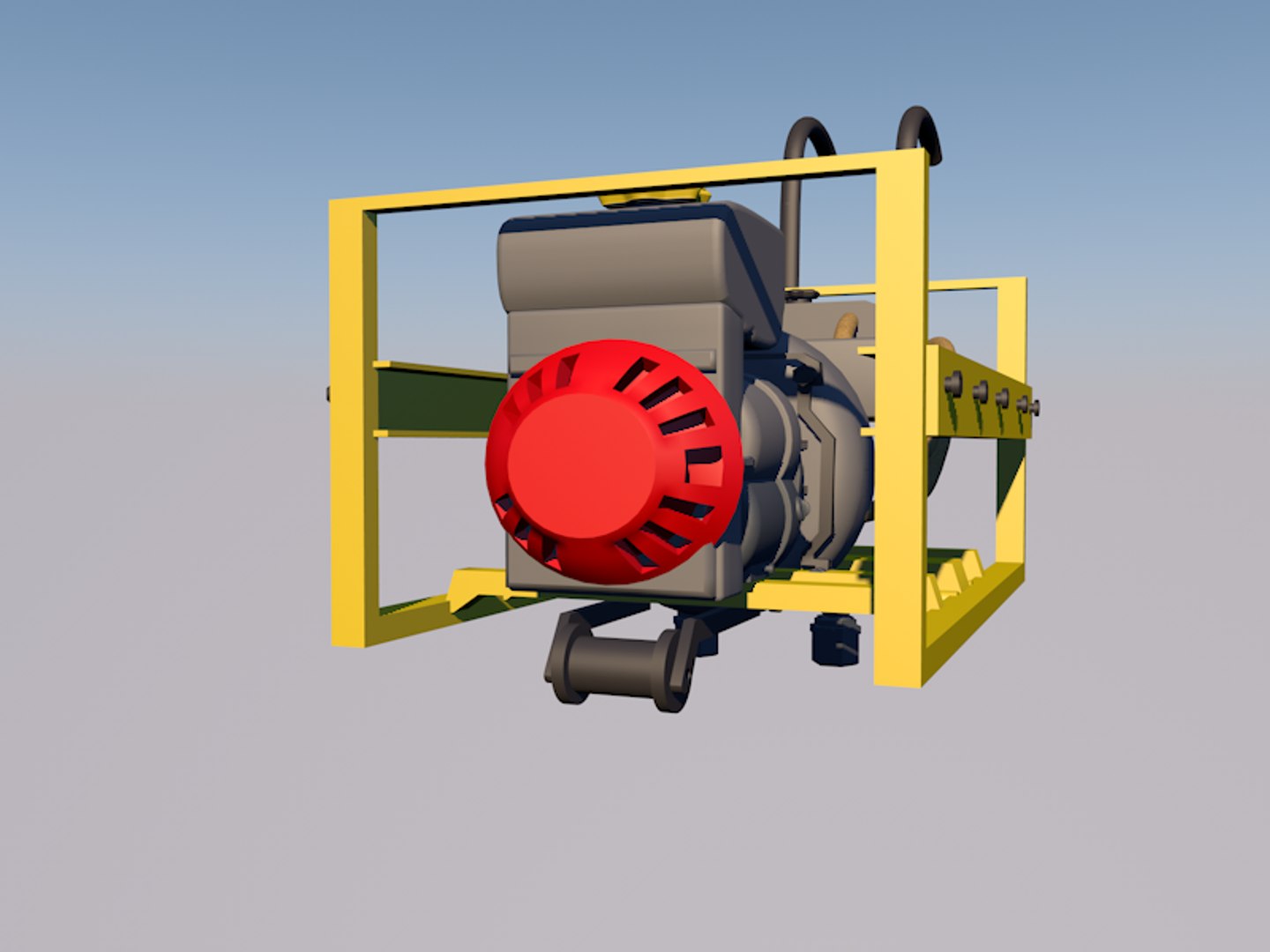 3D destressing machine rail TurboSquid 1461407