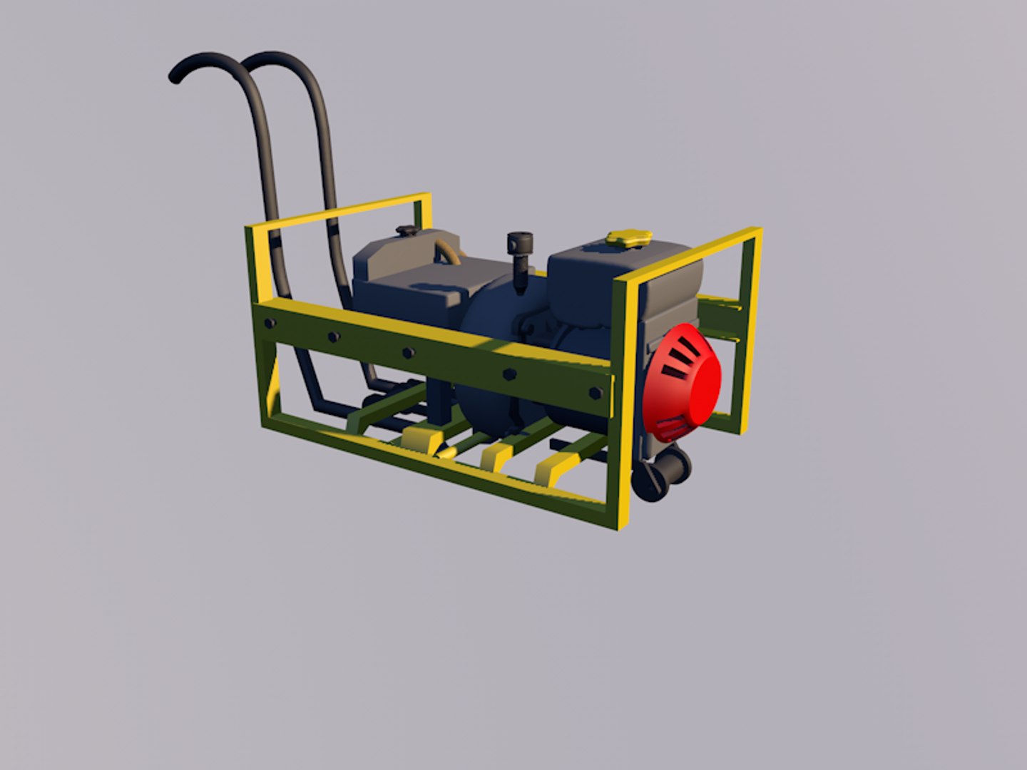 3D destressing machine rail TurboSquid 1461407