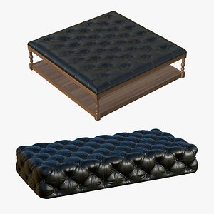 Chesterfield Realistic Sofa With Coffee Table