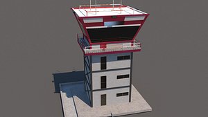 airfield control tower 3D model