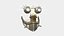 Steampunk Maske A04 Gold Weiß - SciFi Character Design