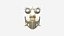 Steampunk Maske A04 Gold Weiß - SciFi Character Design