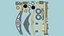 Steampunk Maske A04 Gold Weiß - SciFi Character Design