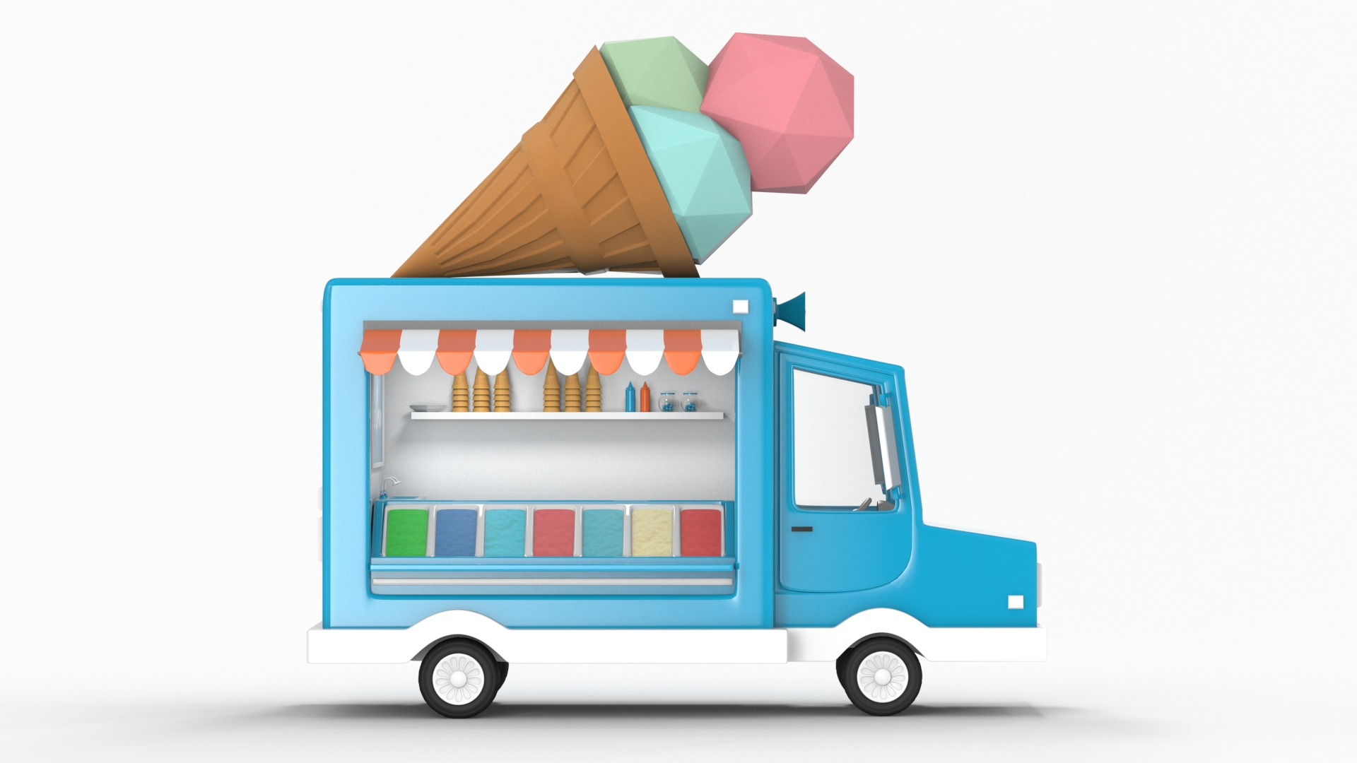 Ice Cream Truck 3D Model TurboSquid 1298754