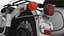 Moto retrò bianca Ural M70 con supporto attrezzato per Cinema 4D