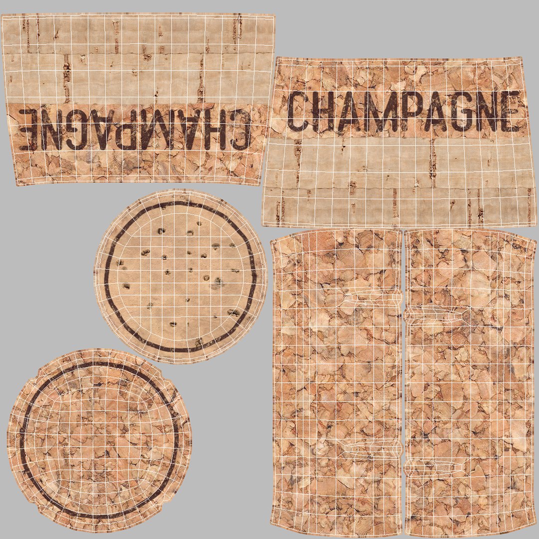 Champagne Cork 3D model