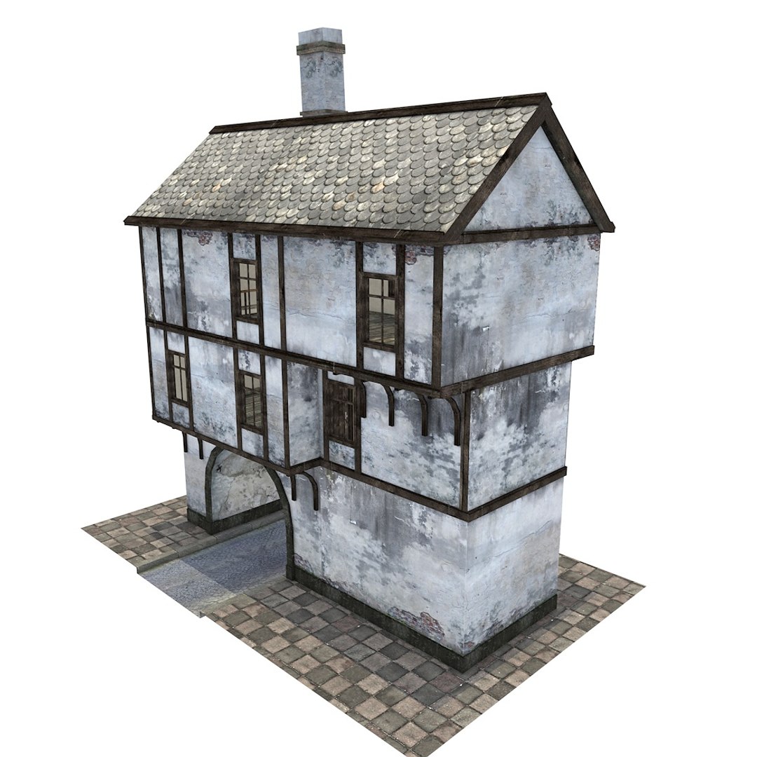 3d medieval gate house