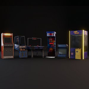 Arcade Room Props package - Game Ready Lowpoly PBR
