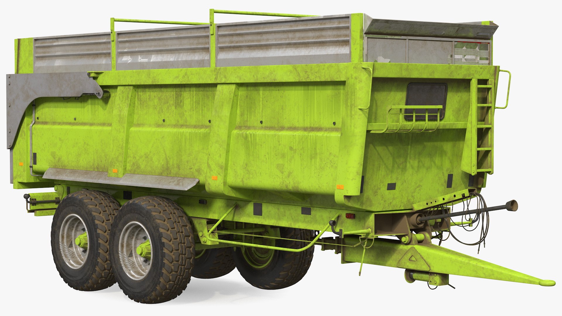 Agricultural Body Trailer Dirty 3D model preview
