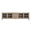 BENOIT GLASS 4-DOOR MEDIA CONSOLE WITH DRAWERS