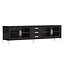 BENOIT GLASS 4-DOOR MEDIA CONSOLE WITH DRAWERS