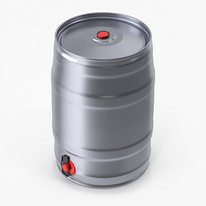 Metal Beer Keg with Tap model