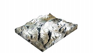 3D Jongsong Peak Mountain model