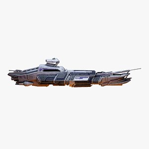 Lowpoly Mothership Cruiser Spacecraft