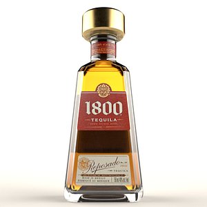 3D 1800 Tequila Alcohol Bottle