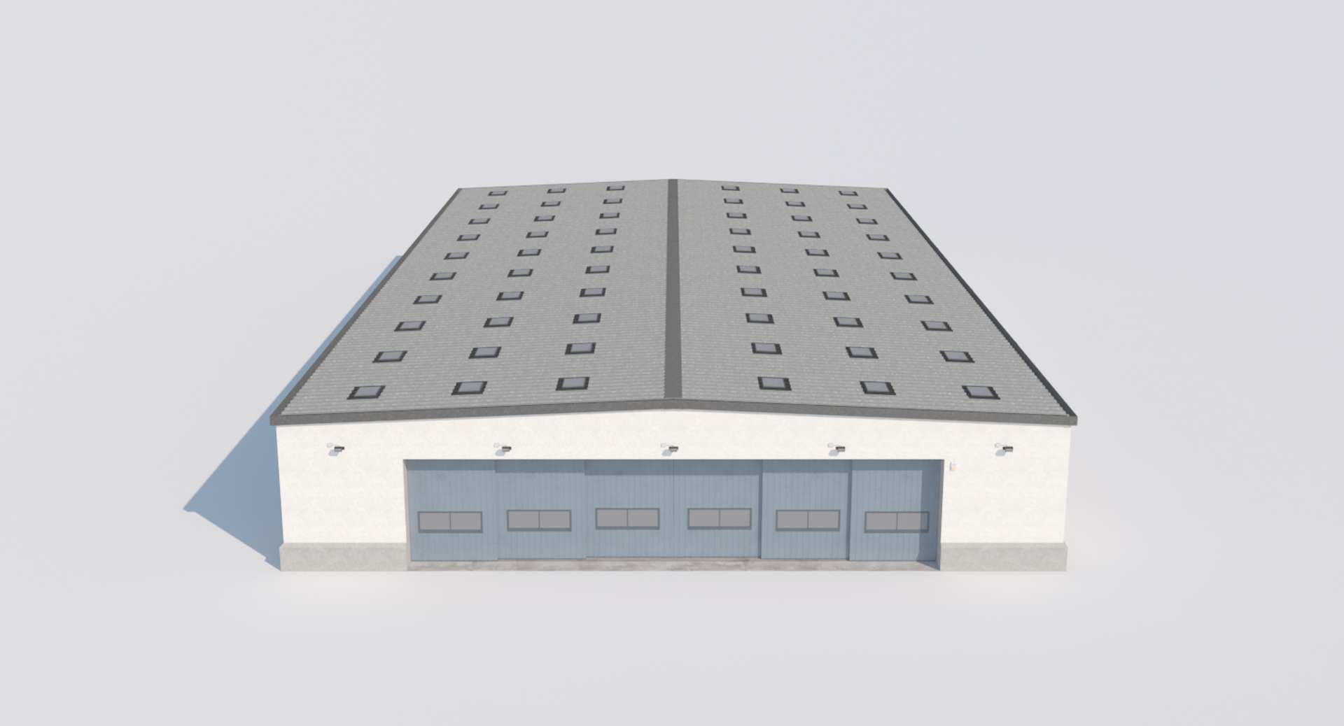 Hangar Warehouse 3d Model