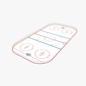 3D ice hockey rink model