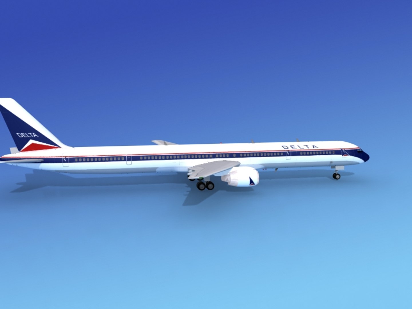 3d Airline Boeing 757 757-300 Model