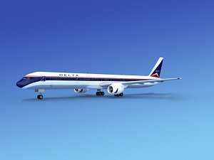 3d airline boeing 757 757-300 model