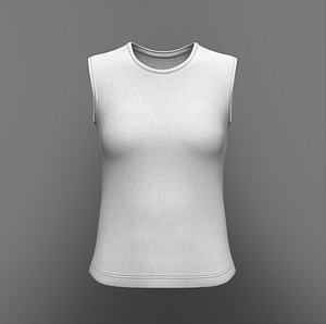 Women Sleeveless Top 3D Model 3D model