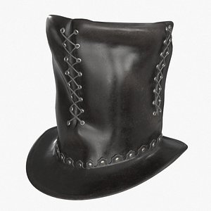 3D Leather Top Hat