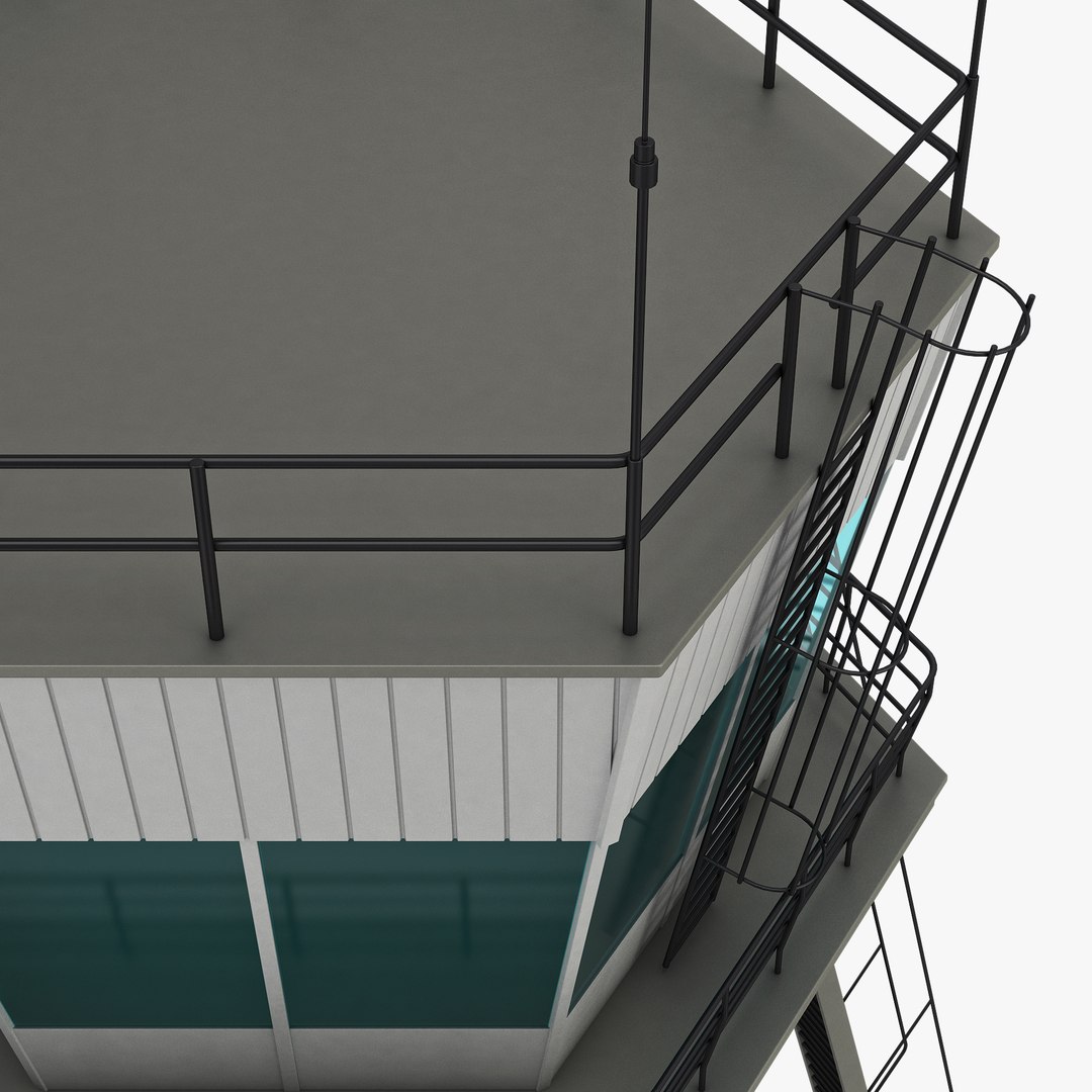 3D Airport Air Traffic Control Tower M 1 - TurboSquid 2007073