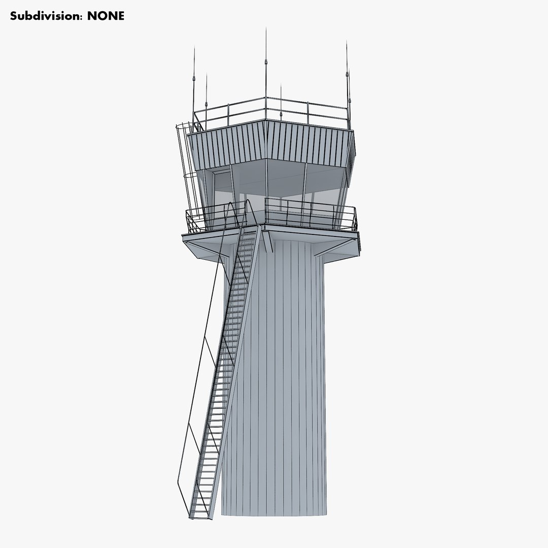 3D Airport Air Traffic Control Tower M 1 - TurboSquid 2007073