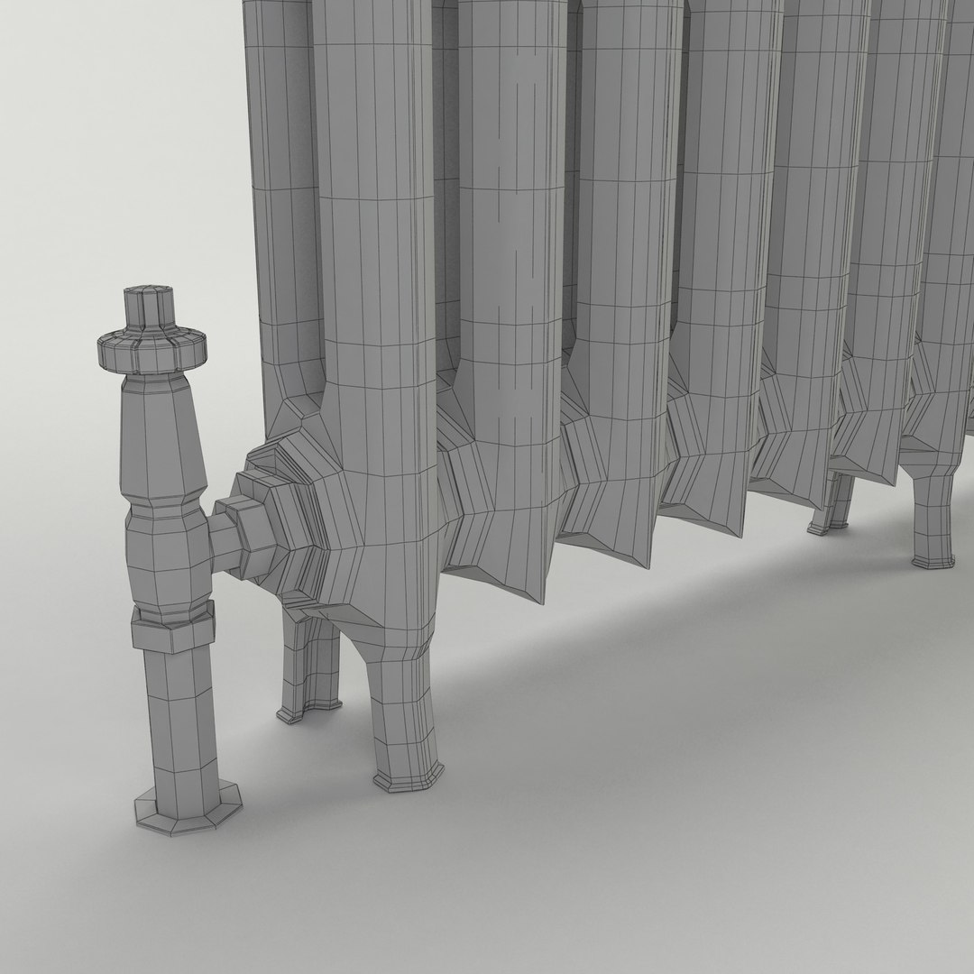 3d Model Vintage Radiator