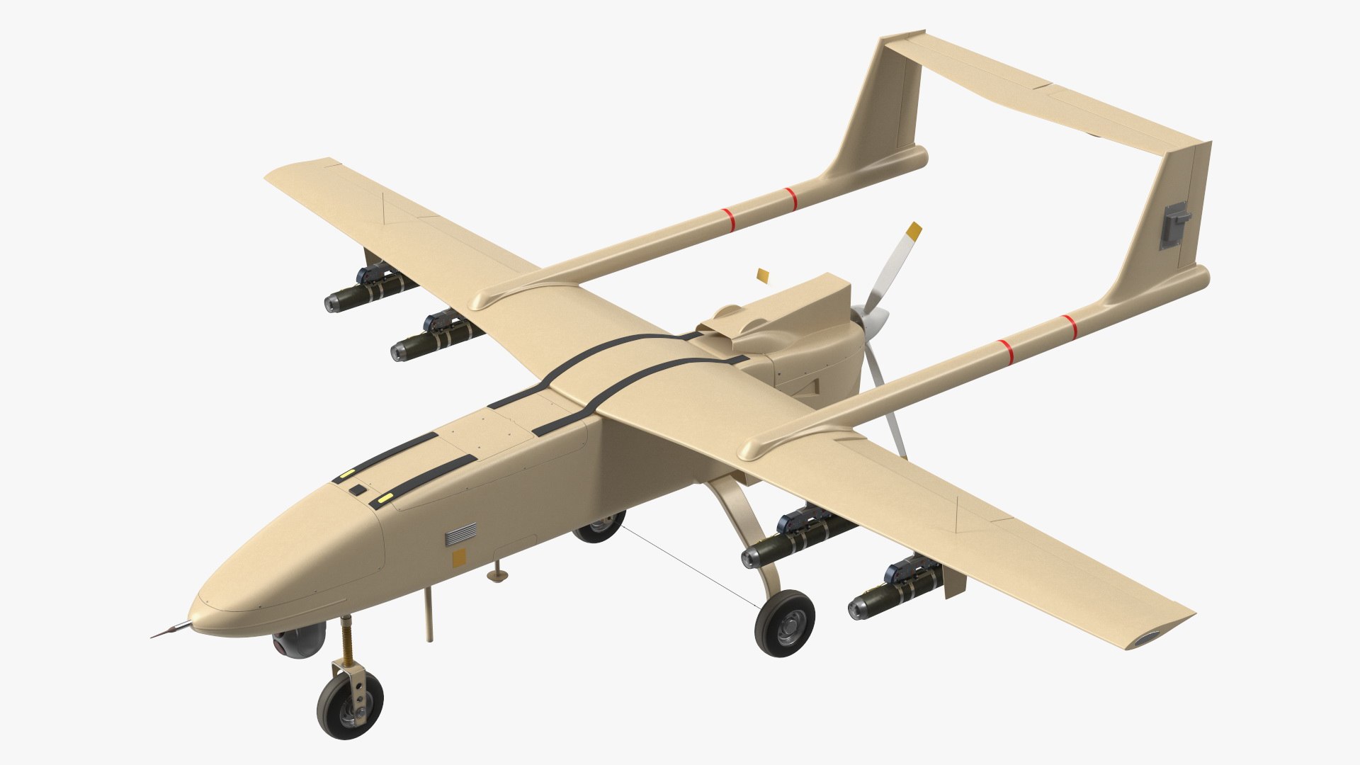 Brown UAV without Markings 3D model preview
