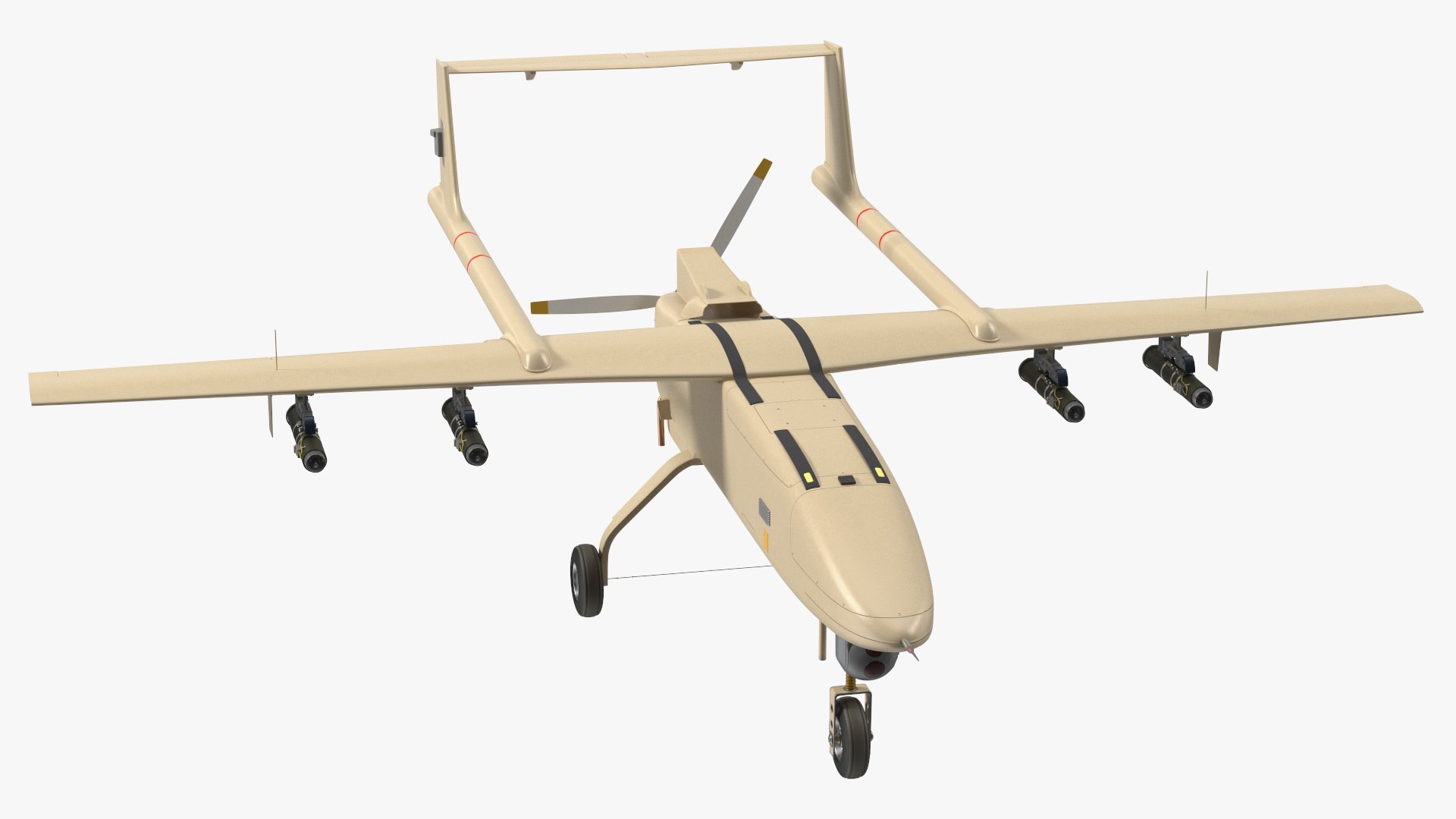Brown UAV Without Markings 3D Model - TurboSquid 2261129