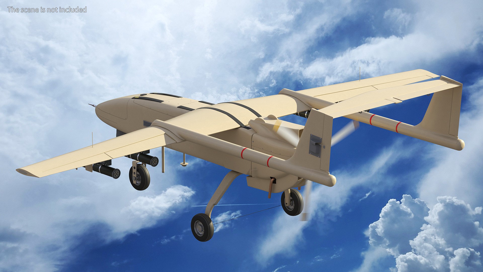 Brown UAV Without Markings 3D Model