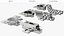 Furniture Hinge Set Three Types Silver