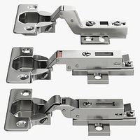 Furniture Hinge Set Three Types Silver