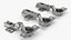 Furniture Hinge Set Three Types Silver