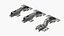 Furniture Hinge Set Three Types Silver