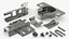 Furniture Hinge Set Three Types Silver