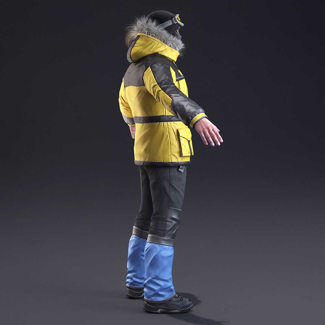 realistic boots jacket 3d model