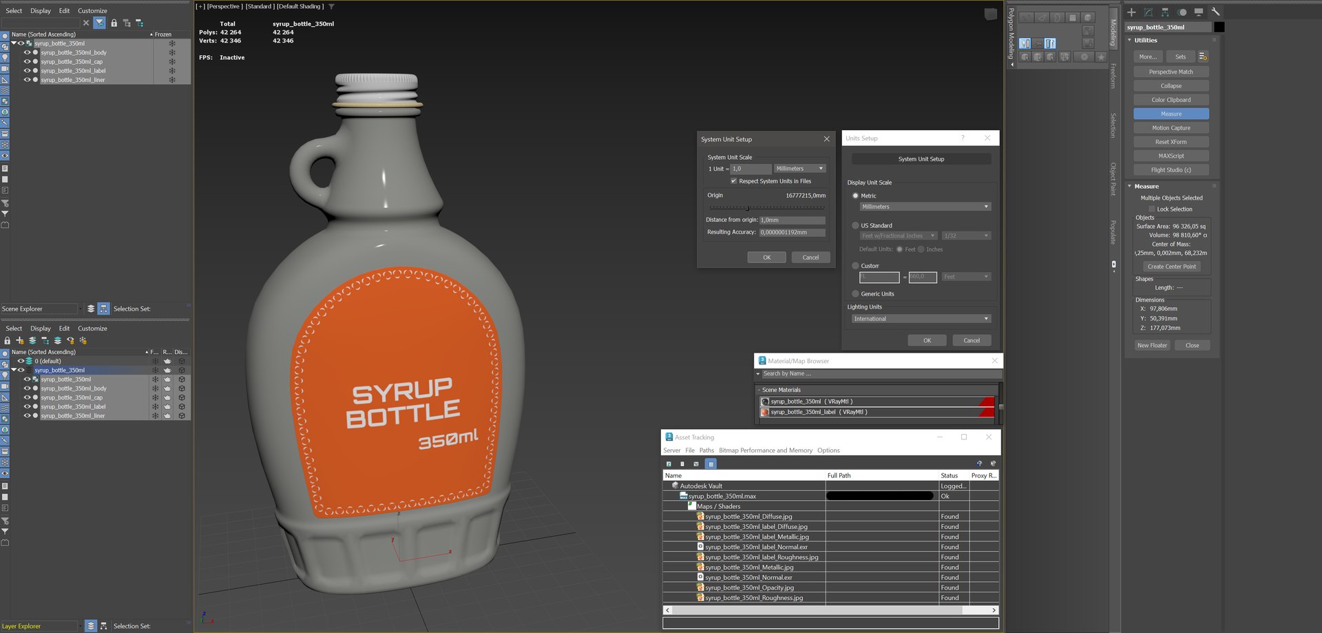 3D Maple Syrup Bottle 350ml - TurboSquid 2270309