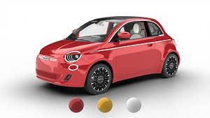 Fiat 500 Hybrid Cabrio 2026 3d model 3D model
