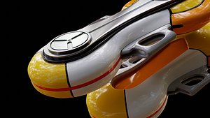 3D Sonic Riders Zero Gravity Yellow Tail CGI Model
