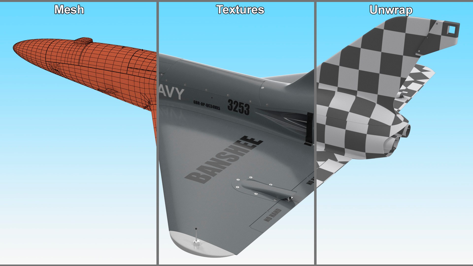 3D Banshee Jet 80 Attack Drone Light https://p.turbosquid.com/ts-thumb/8W/pb0T7Q/UM/bansheejet80attackdronelight3dmodel027/jpg/1721755363/1920x1080/fit_q87/aa735faca94adbd32d9cad3c997e2ccda1cd1aa7/bansheejet80attackdronelight3dmodel027.jpg