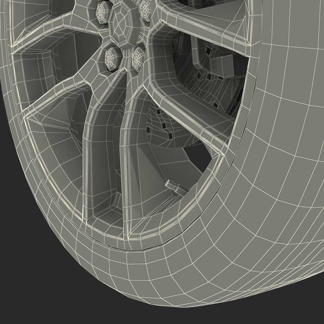 Car Wheel Modeled 3ds