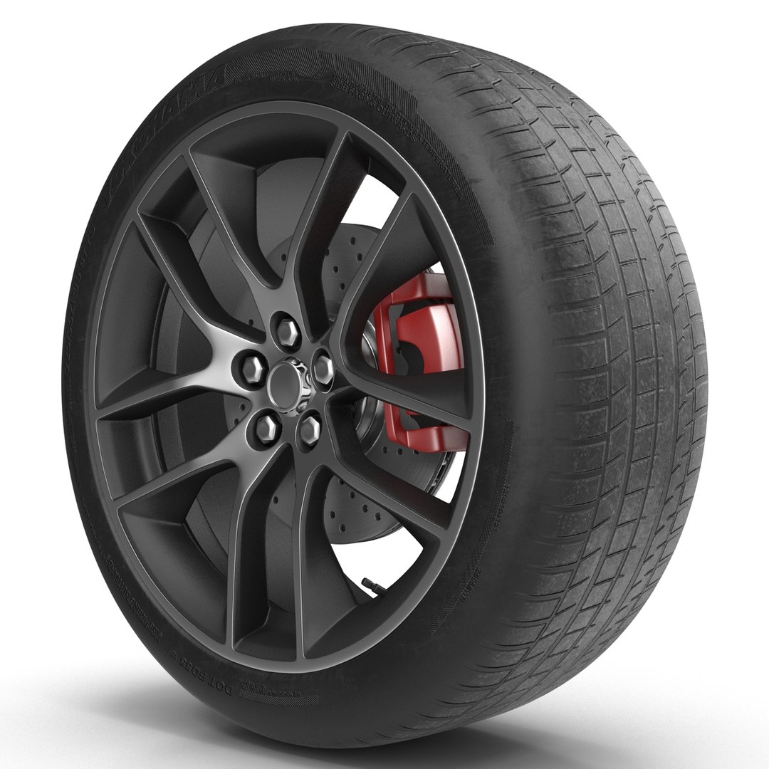 Car Wheel Modeled 3ds