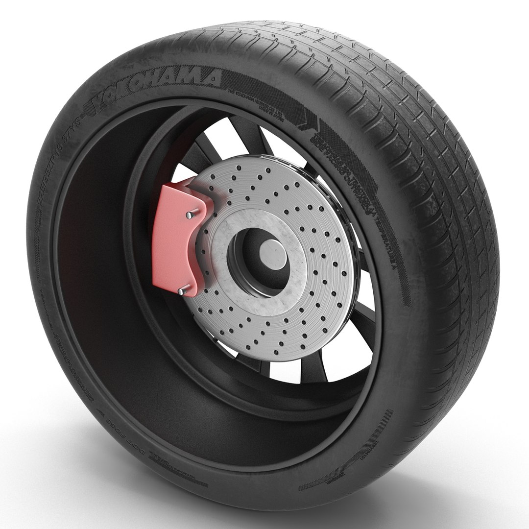 Car Wheel Modeled 3ds