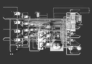 MEP system models in building 3D