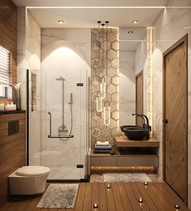 3D bathroom scene