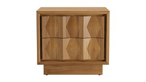 3D Carved Pattern Nightstand
